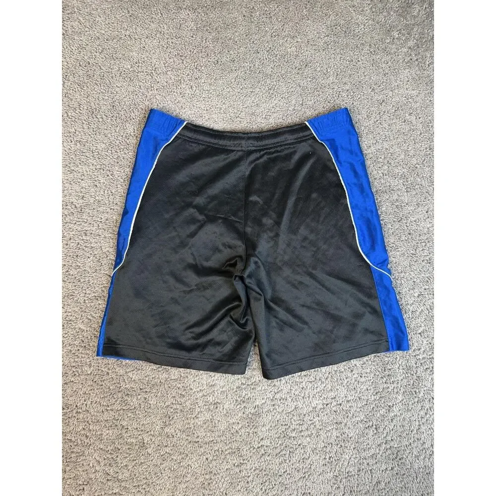 Nike Shorts Boys Medium Black Blue Athletic Mesh Basketball Training Sports